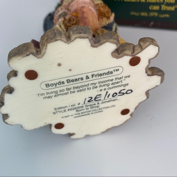 Boyds Bears Grace & Jonathan Born To Shop - Picture 5 of 7